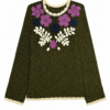 Olive Green Crochet Floral Top